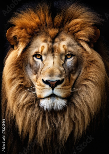 Majestic feline lion created by AI