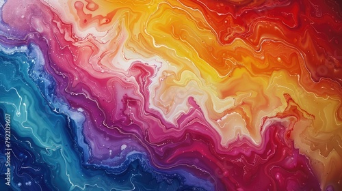 Unveils a harmonious dance of vivid colors on a textured marble photo