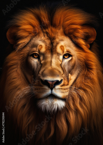 Majestic feline lion created by AI