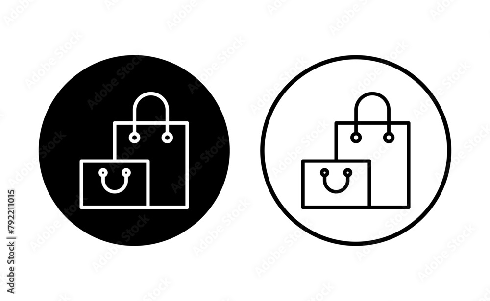Shopping bag icon set. shopping icon vector Shopping bag icon set. shopping icon vector