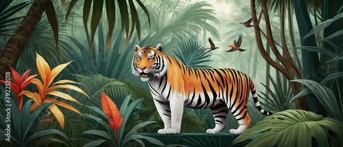 Tropical Jungle Wallpaper for Kids Bedroom