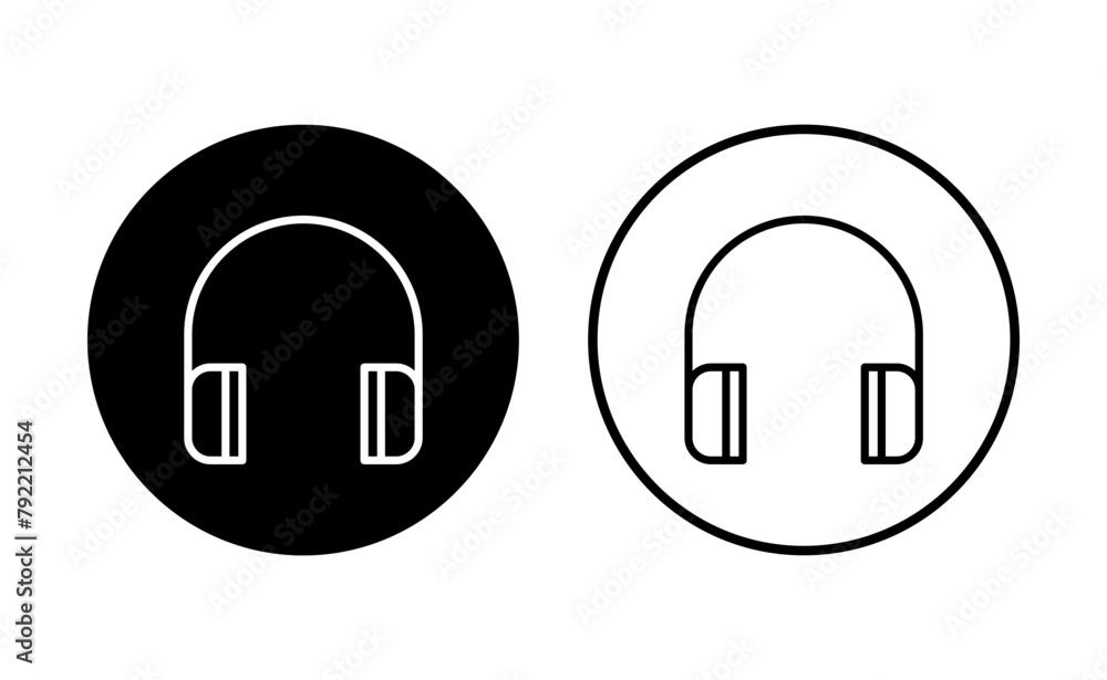 Headphone icon set. Headvector icon symbols Headphone icon set. Headvector icon symbols