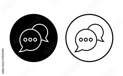 Chat icon set. speech bubble icon. comment icon vector. message. contact us