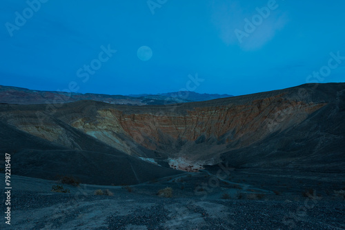 Big Ubehebe Crater in Moonlight, Death Valley photo