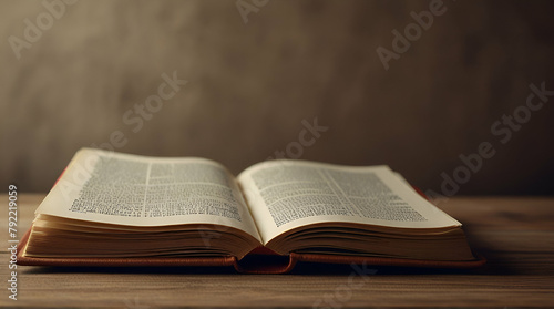 A stack of old books on table against background of bookshelf in library. Ancient books as a symbol of knowledge, history, memory and information. Conceptual background on education. Genrative.ai