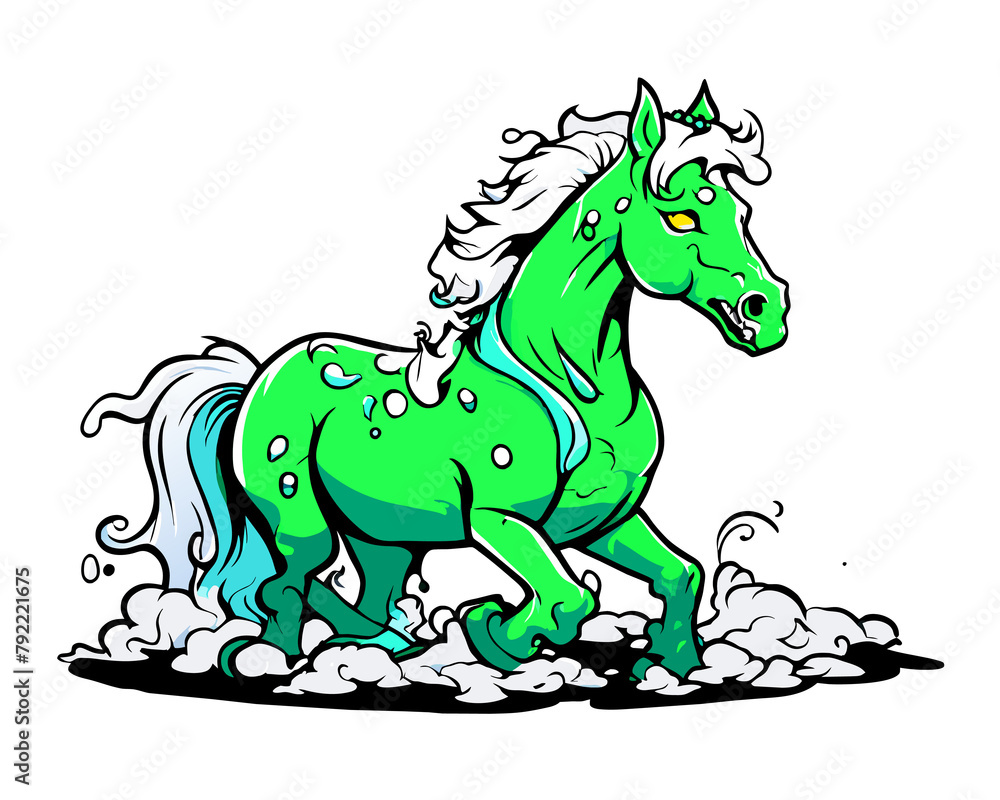 Obraz premium Zombie horse illustration