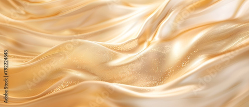 Gold luxury fabric background with copy space ,Luxurious Liquid Gold Waves  ,Luxurious Liquid Gold Waves  © sania
