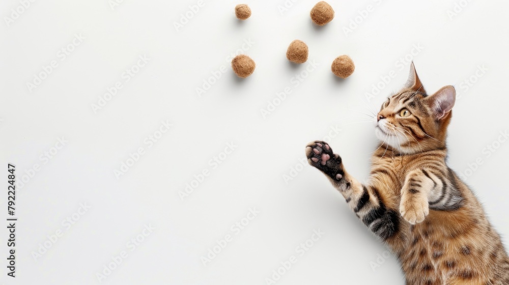 Obraz premium Blank mockup of a pack of catnipinfused toys to keep your feline friend happy and active. .