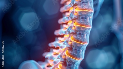 The smooth unbroken line of the spine is a testament to the bodys resilience and ability to withstand daily stresses. . photo