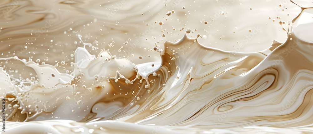 
Splashing milk on white background,Splash of milk, macro shot

