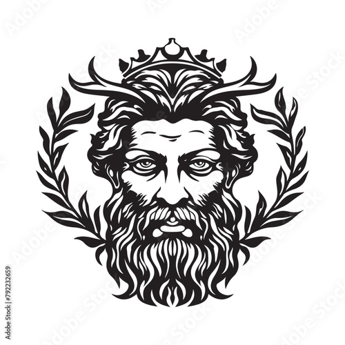 Dionysus Vectors logo design and  Illustrations on white background photo