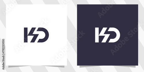 letter kd dk logo design