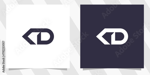 letter kd dk logo design