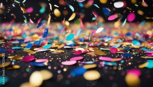 'celebration. Merry New glitter Vertically surface. Happy colorful Christmas trails composition confetti Party Year black sleek artistic bursts An bright background star holiday back'