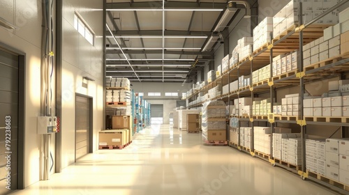 Specialized cold storage unit for medical supplies in a logistics hub photo