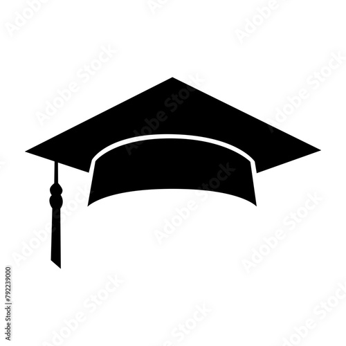 Academic graduation cap icon vector
