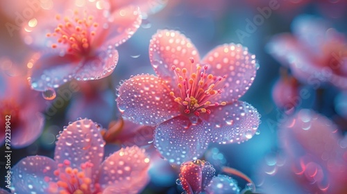 Realistic photo of flowers, flower background illustration