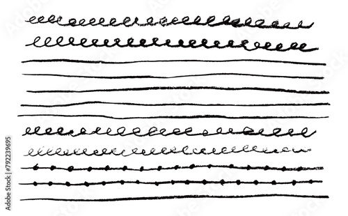 手描き風！ ラフなラインのベクター素材