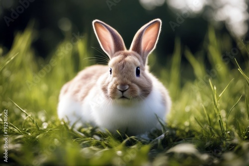 'rabbit cute little sitting grass bunny green summer spring beautiful nature farm young animal sweet small domestic mammal pet fur easter fluffy furry wild white brown grey adorable baby dwarf ear'