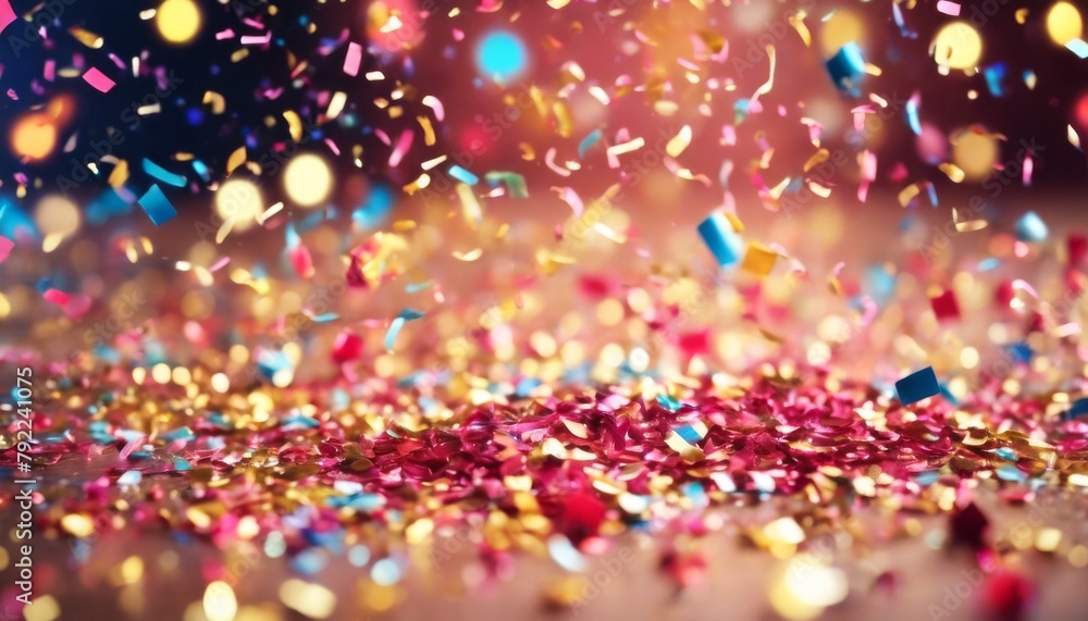 'Celebration Background confetti AI Year Party New Generated festive midnight countdown fireworks champaign cheer 2024 streamer balloon sparkler music dan'