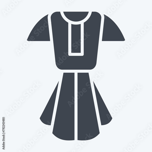 Icon Dress. related to Tennis Sports symbol. glyph style. simple design illustration