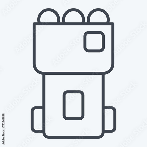 Icon Tennis Machine. related to Tennis Sports symbol. line style. simple design illustration