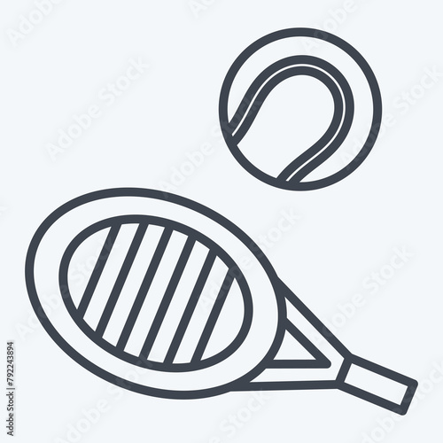 Icon Tennis. related to Tennis Sports symbol. line style. simple design illustration