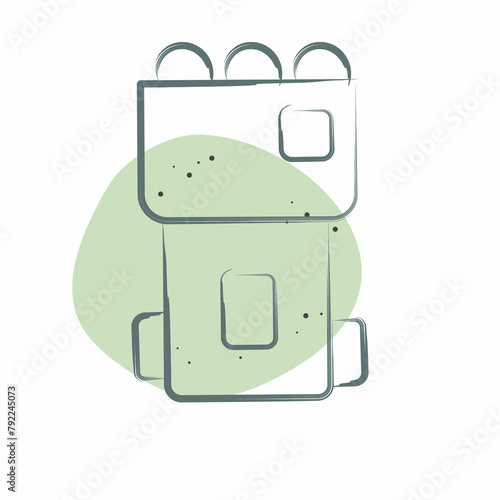 Icon Tennis Machine. related to Tennis Sports symbol. Color Spot Style. simple design illustration