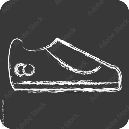 Icon Shoe. related to Tennis Sports symbol. chalk Style. simple design illustration