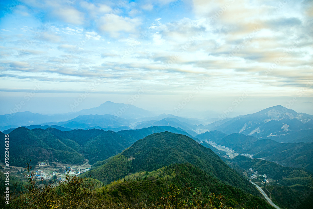 Zhufengding, Ganzhou City, Jiangxi Province - wind turbines on high mountains Zhufengding, Ganzhou City, Jiangxi Province - wind turbines on high mountains