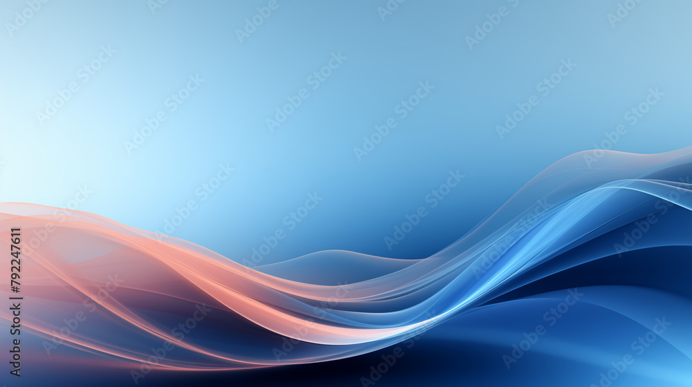 Obraz premium Blue and pink abstract background with smooth gradient