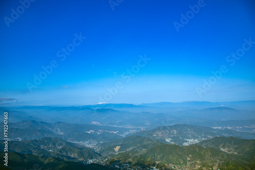 Zhufengding, Ganzhou City, Jiangxi Province - wind turbines on high mountains