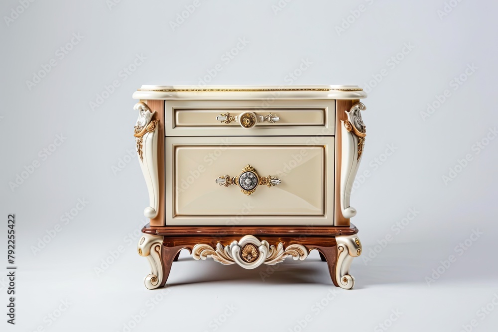 Elegant Nightstand Isolated on white Elegant Nightstand Isolated on white