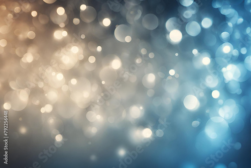 .Silver Blue bokeh , a normal simple grainy noise grungy empty space or spray texture , a rough abstract retro vibe shine bright light and glow background template color gradient