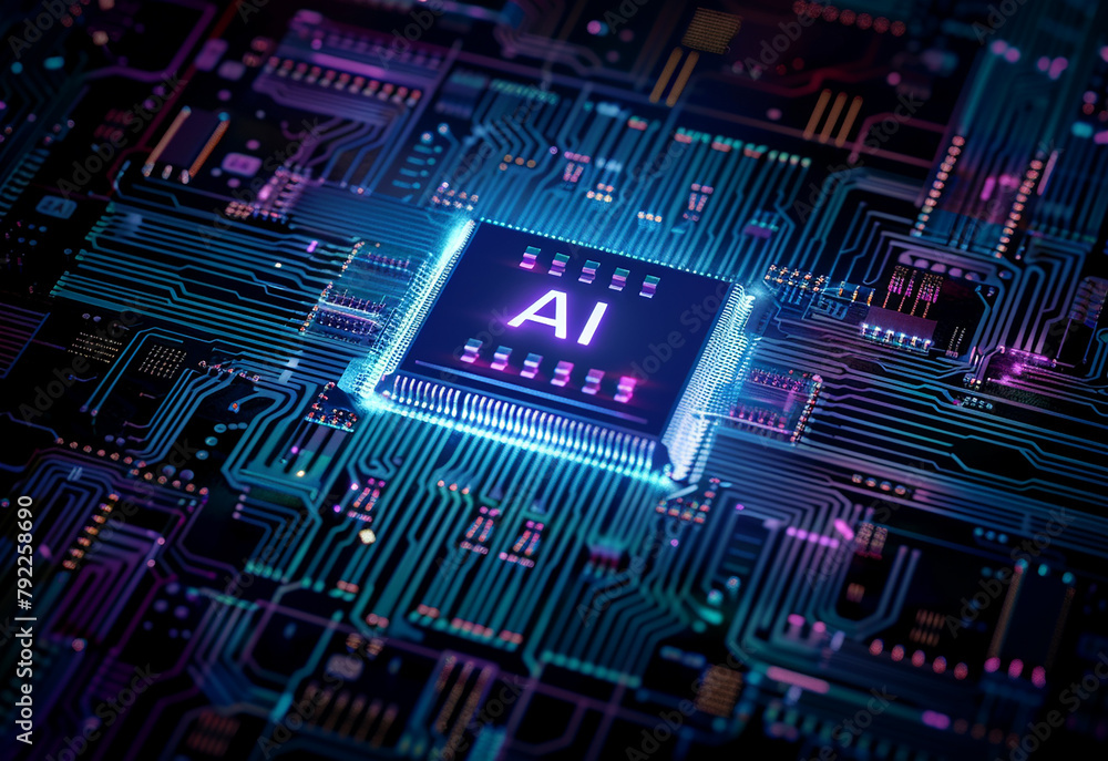AI brain circuit board icon, Artificial intelligence technological chip AI brain circuit board icon, Artificial intelligence technological chip