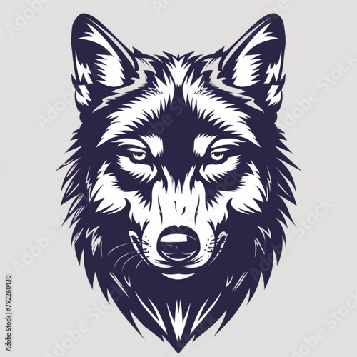 wolf head vector