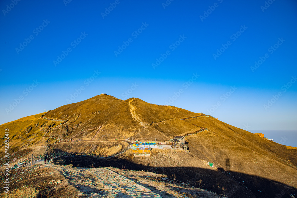 Wugong Mountain, Pingxiang City, Jiangxi Province - sea of clouds and mountain scenery at sunset