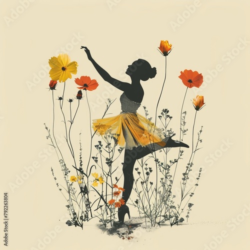 Music Festivals (Coachella, Primavera Sound): Dance to your favorite artists and soak up the energetic atmosphere, Vintage floral elegance , Vignette Art Retro Typography, , ons HNCH, , photo