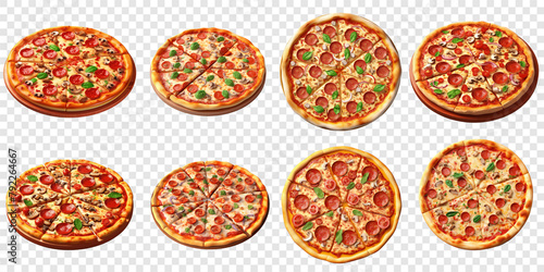 Elegant pizza png collection