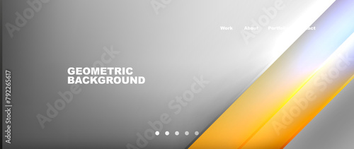 A geometric background featuring a liquidlike gray and orange stripe. This design could be used in automotive lighting, air travel, macro photography, or even as a unique ceiling pattern