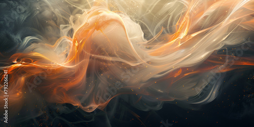 A wave of orange and orange smoke © Laiba