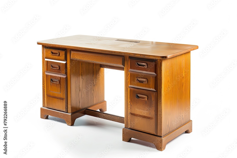 Retro Desk Isolated on white Retro Desk Isolated on white