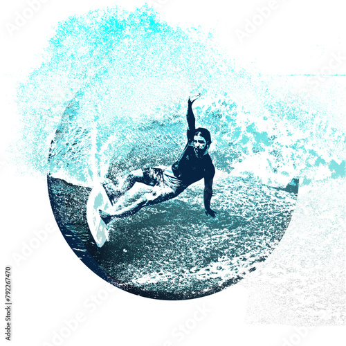 surf, ilustracion, olas, silueta, pegatina, surfista, vector	