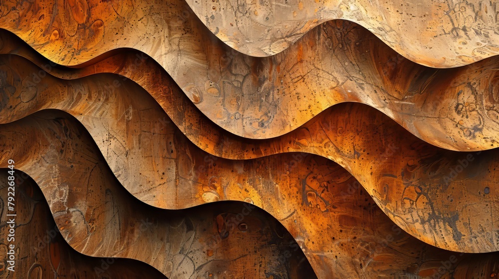 Abstract Wave Brown Background