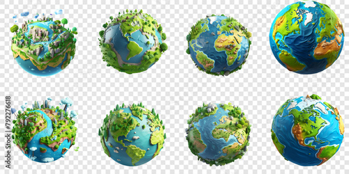 Fototapeta Naklejka Na Ścianę i Meble -  Elegant earth png collection