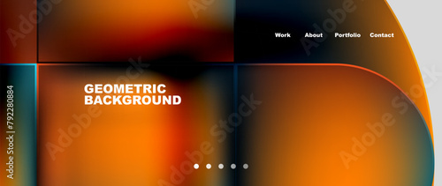 A fluid geometric background featuring a gradient of amber and black, resembling automotive lighting. Perfect for publication designs or display devices