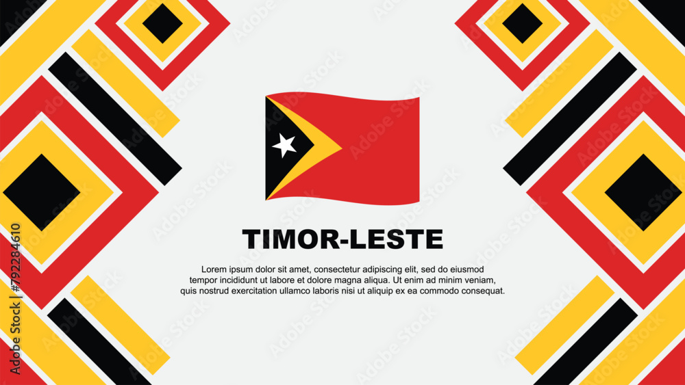 Timor Leste Flag Abstract Background Design Template. Timor Leste Independence Day Banner Wallpaper Vector Illustration. Timor Leste