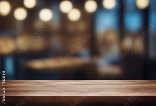 products top blurred montage used background office banner - bokeh wood can table your space Empty splay interior photo