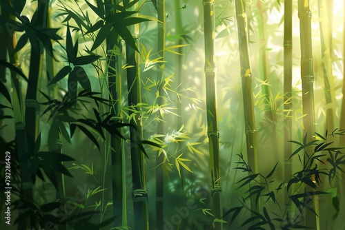 Quiet bamboo forest