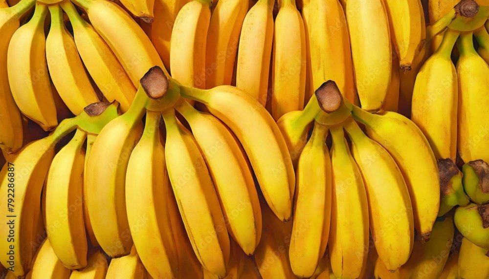Sunshine Bananas: Yellow Background in the Fruit Market